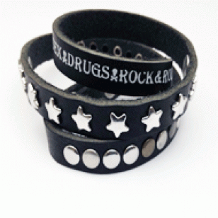 Leren wikkel armband